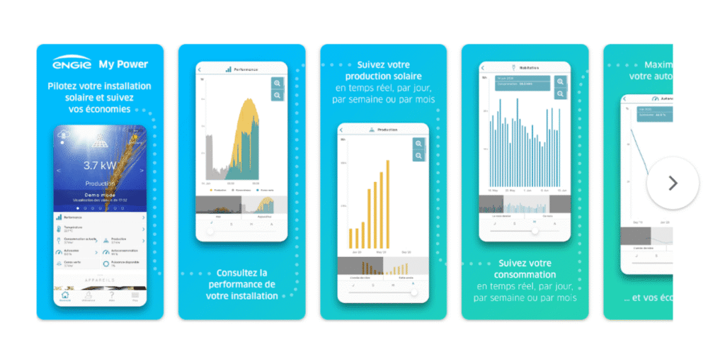 Visuels de l'application Engie My Power