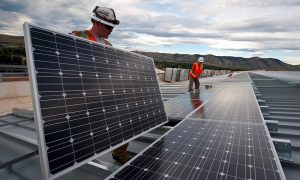 électricité photovoltaïque grâce à des panneaux solaires